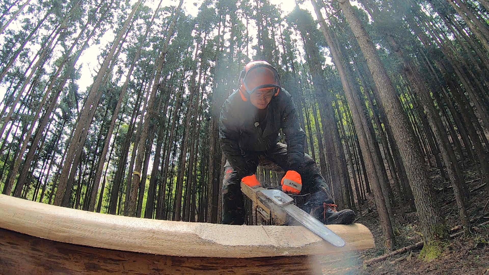 現在は山にログハウスも建てている